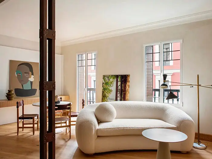Salón de vivienda reformada en Madrid